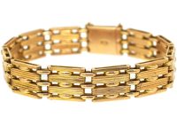 Edwardian 15ct Gold Gate Bracelet