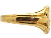 Edwardian 18ct Gold Signet Ring with Intaglio of a Galleon