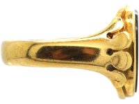 Victorian 18ct Gold Signet Ring set with a Bloodstone by Charles Green