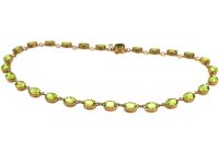 9ct Gold & Peridot Riviere Necklace