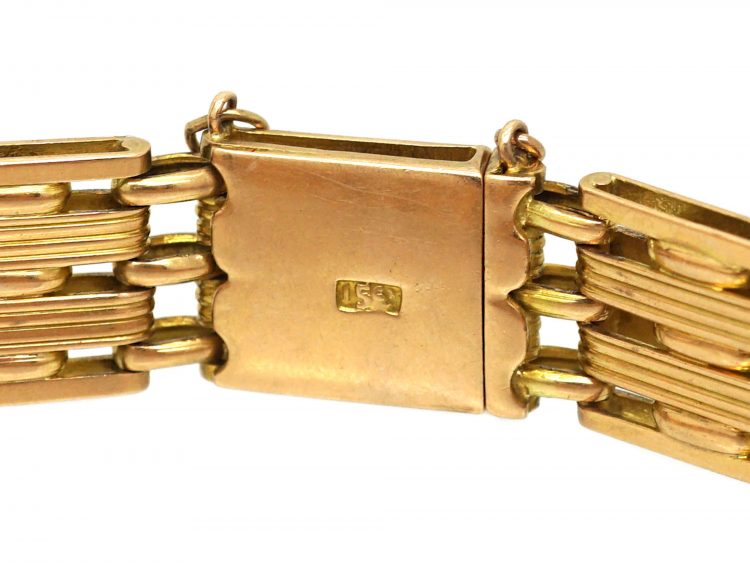 Edwardian 15ct Gold Gate Bracelet