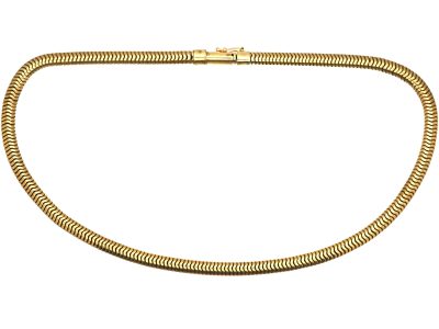Edwardian 9ct Gold Snake Chain Collar