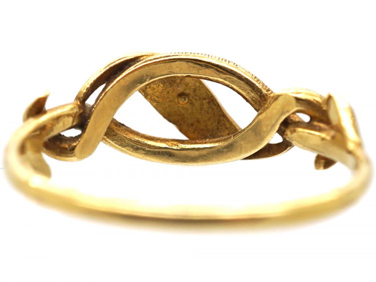 Regency 15ct Gold Twig Ring set with Turquoise