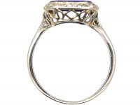 Art Deco Platinum, Lapis Lazuli & Rose Diamond Ring