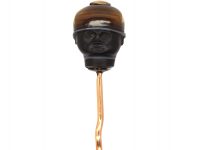Victorian Carved Banded Onyx Tie Pin of a Man's Head