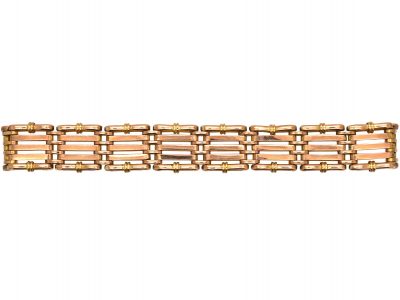 Edwardian 9ct Gold Gate Bracelet