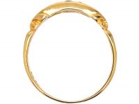Victorian 18ct Gold, Sapphire & Diamond Boat Shaped Ring