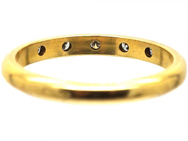French 18ct Gold Ring set with Diamonds