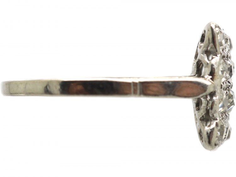 Art Deco Platinum & Diamond Square Ring