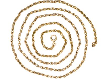 Edwardian 9ct Gold Medium Length Prince of Wales Twist Chain
