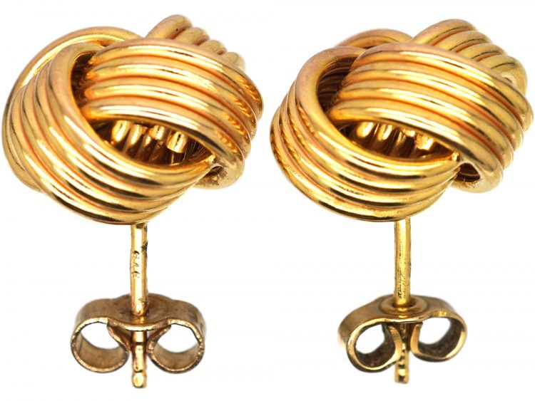 9ct Gold Knot Earrings