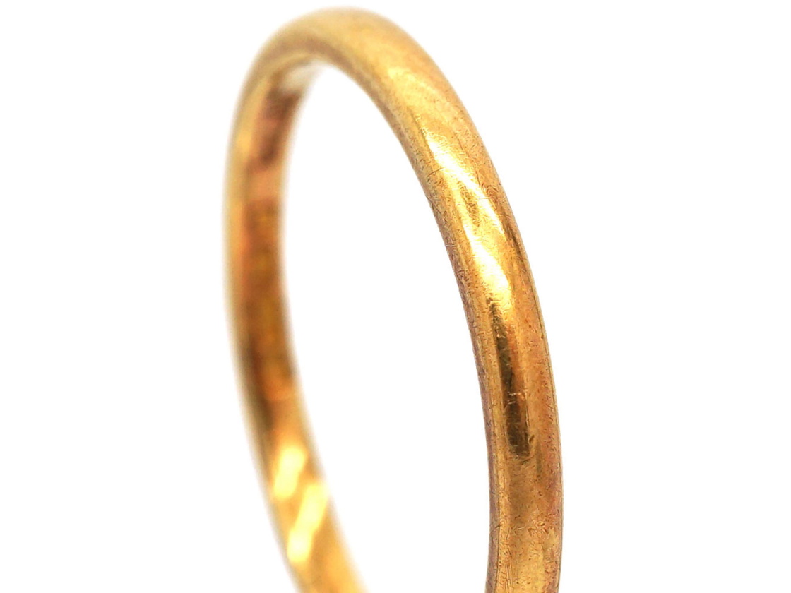 22ct Gold Wedding Ring made in 1982 (96T) | The Antique Jewellery
