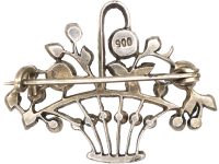 Edwardian Silver & Paste Giardinetti Brooch