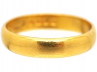 Wide 22ct Gold Wedding Ring made in 1924