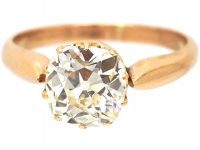 Edwardian 18ct Gold, Diamond Solitaire Ring