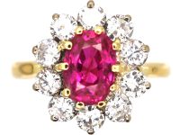 18ct Gold, Ruby & Diamond Cluster Ring by Boodle & Dunthorne