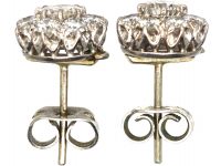 18ct White Gold, Diamond Cluster Earrings