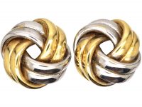 9ct Two Gold Colour Gold Knot Earrings
