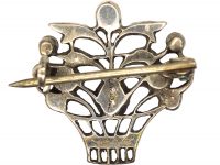 Edwardian Silver & Paste Small Giardinetti Brooch