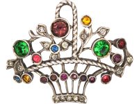 Edwardian Silver & Paste Giardinetti Brooch