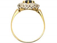 Early 20th Century 18ct Gold, Sapphire & Diamond Cluster Ring