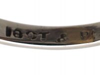 Art Deco 18ct Gold & Platinum, Citrine Ring with Diamond Set Shoulders