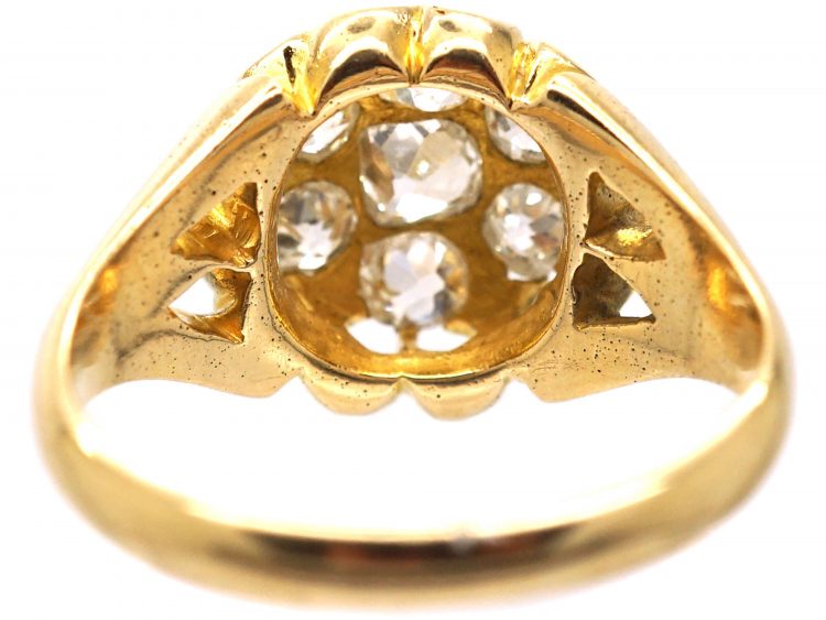 Victorian 18ct Yellow Gold & Diamond Cluster Ring