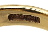 9ct Gold Signet Ring Set with a Bloodstone Intaglio of a Pagoda & Lion by Charles Green & Sons