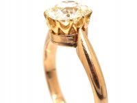 Edwardian 18ct Gold, Diamond Solitaire Ring