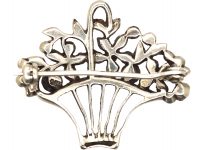 Edwardian Silver, Marcasite & Coloured Paste Giardinetti Brooch