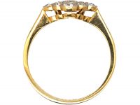 Art Deco 18ct Gold & Platinum, Diamond Shaped Ring set with Diamonds