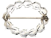 Edwardian Silver & Coloured Paste Garland Brooch
