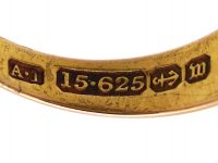 Victorian 15ct Gold Double Buckle Ring set with Natural Split Pearls & Rubies