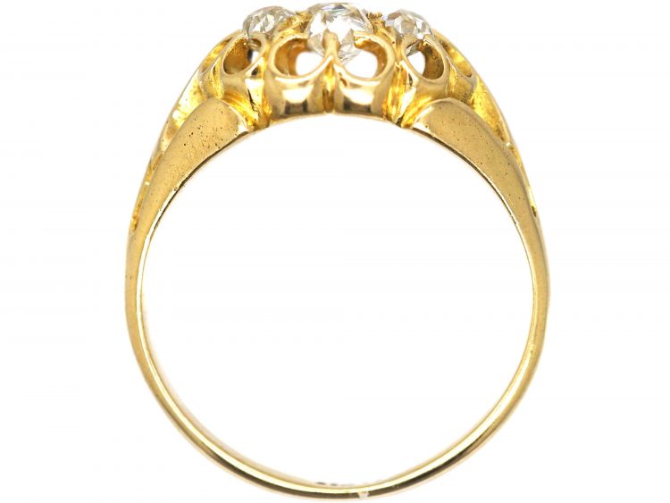 Victorian 18ct Yellow Gold & Diamond Cluster Ring