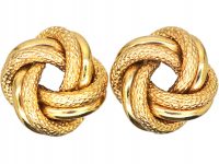 9ct Gold Twist & Knot Earrings