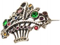Edwardian Silver & Paste Giardinetti Brooch