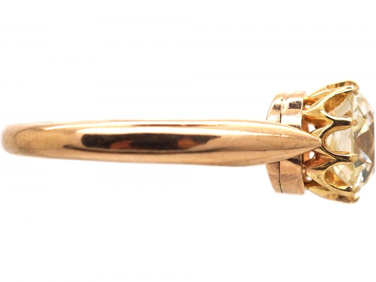 Edwardian 18ct Gold, Diamond Solitaire Ring