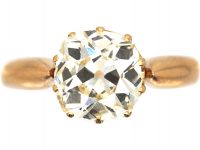 Edwardian 18ct Gold, Diamond Solitaire Ring