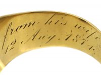 Victorian 18ct Gold Signet Ring set with a Bloodstone with Crest Intaglio