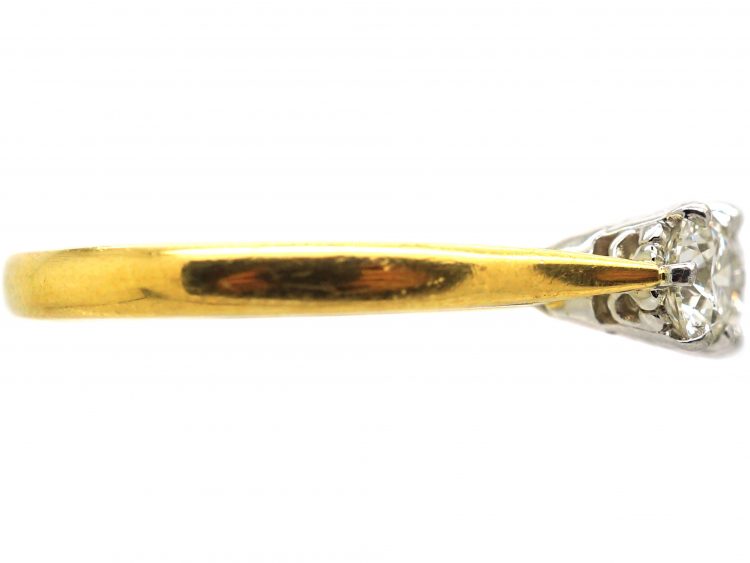 18ct White & Yellow Gold, Three Stone Diamond Ring