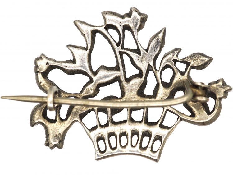 Edwardian Silver & Paste Giardinetti Brooch
