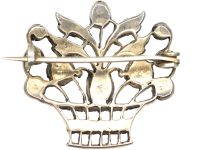 Edwardian Silver & Paste Giardinetti Brooch