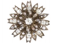 Victorian Diamond Flower Brooch