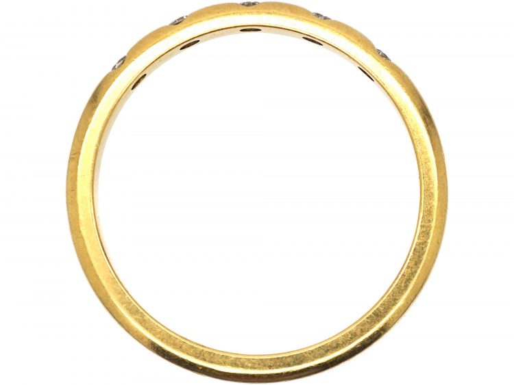 French 18ct Gold Ring set with Diamonds