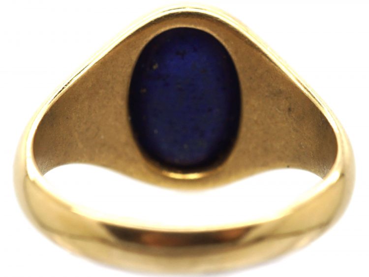 Early 20th Century 18ct Gold Signet Ring set with Lapis Lazuli