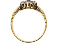 Edwardian 18ct Gold, Sapphire & Diamond Cluster Ring