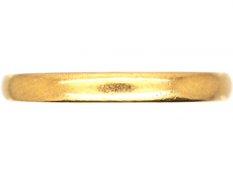 Retro 22ct Gold & Platinum Wedding Ring