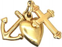14ct Gold, Faith Hope & Charity Pendant