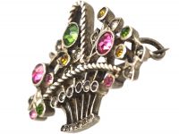 Edwardian Silver & Paste Giardinetti Brooch
