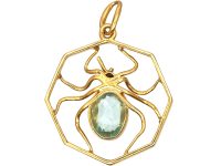 Edwardian 14ct Gold Spider Pendant